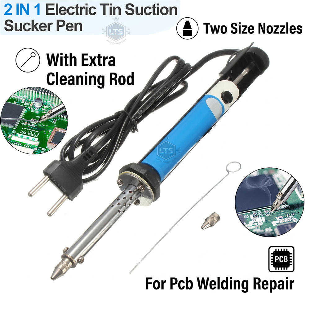 Desoldering Pump Electric Vacuum Station - เครื่องดูดตะกั่วไฟฟ้า US 110V EU 220V ปากกาดูดตะกั่ว