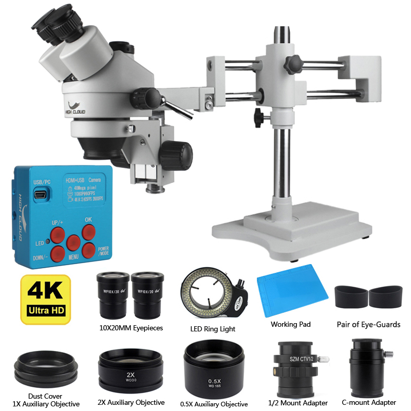 กล้องอุตสาหกรรม 48MP HDMI USB  - Simul-Focal Industrial Microscope 4K Hdmi บทวิจารณ์และราคา